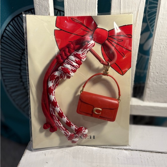Coach Red Mini Bag Charm - Picture 1 of 2